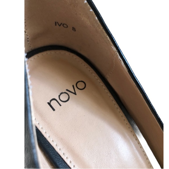 NOVO “Ivo” Black Pumps Sz 8 Block Heel Worn Once - Picture 5 of 6